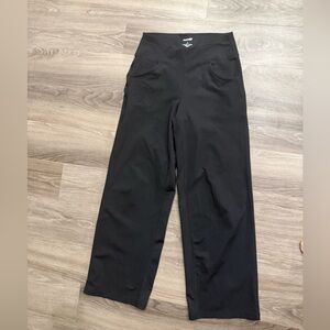 Black High-Waisted Wide Leg Yoga Pants